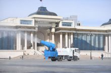 Ulaanbaatar disinfecting public spaces against coronavirus