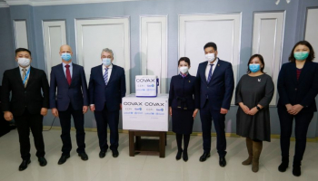 Ulaanbaatar [Mongolia welcomes first batch of COVID-19 vaccines via COVAX Facility]